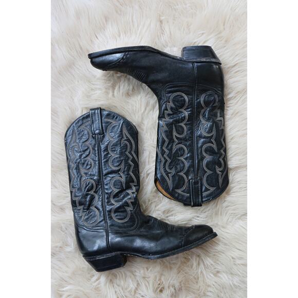 1980's Vintage Tony Lama Exotic Leather Matador Cowboy Boots ~ Men's 8-1/2 to 9 - Picture 9 of 11